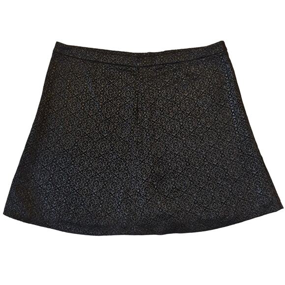 ANN TAYLOR LOFT women's size XXL Black Brocade knee length skirt fully lined - Picture 7 of 8